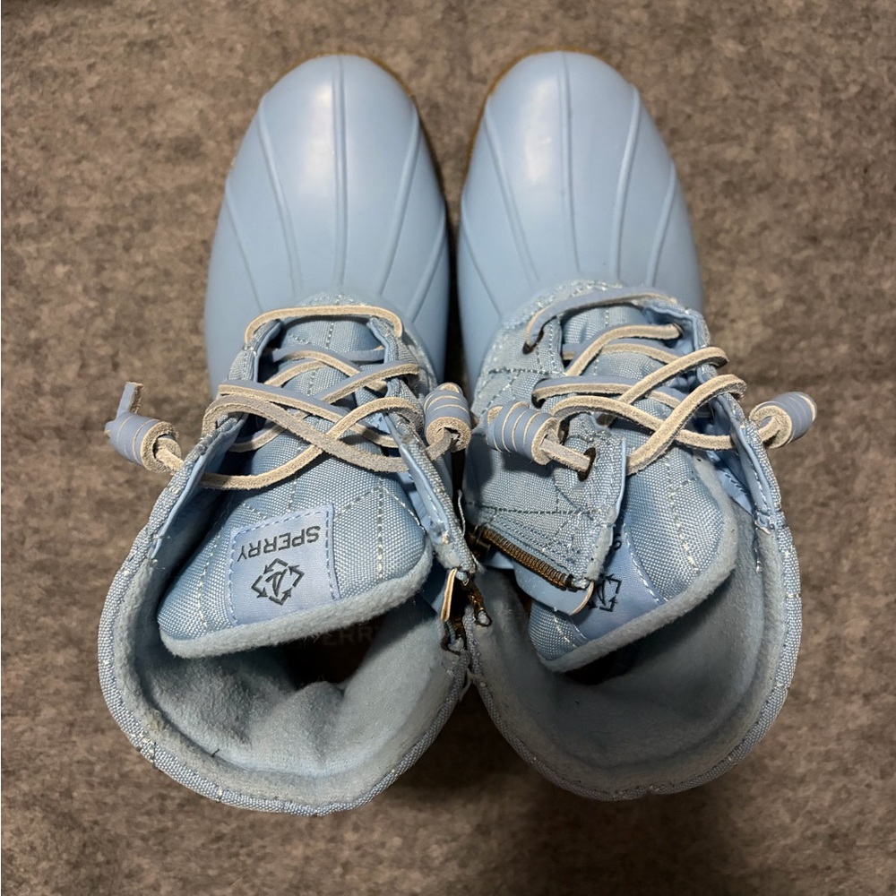Sperry Light Blue Waterproof Boots